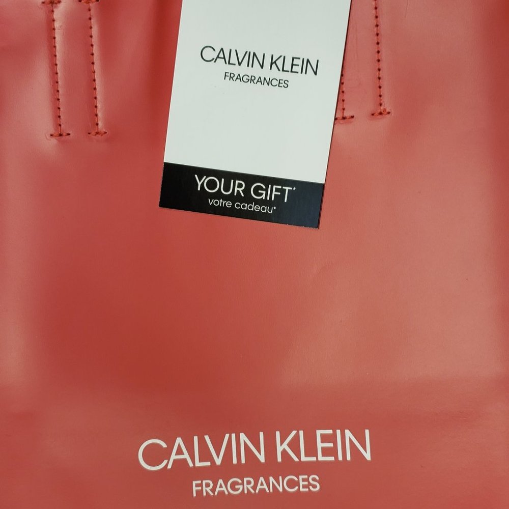 Calvin Klein Fragrances Tote in Black and Red